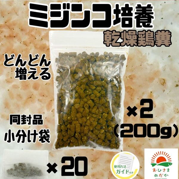 爆増中【ミジンコ培養乾燥鶏糞 2袋】メダカエサ 鶏ふん金魚めだかタマミジンコ オオミジンコ タイリクミジンコPSBとクロレラ併用可