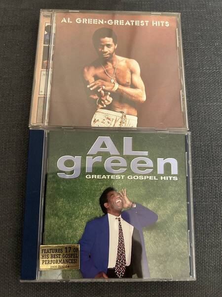 送料込み【中古】アル・グリーンのベスト盤CD2枚/「GREATEST HITS」+「GREATEST GOSPEL HITS」/状態良好/ソウル/R&B/AL GREEN