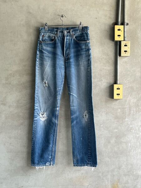 80s 80年代 89年 levis リーバイス 501xx USA製 ビンテージ デニムパンツ ボタン裏522 ヒゲ ハチノス フェード クラッシュ 古着 色落ち w32