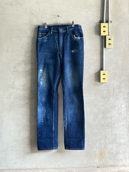 90s 90年代 Lee リー ビンテージ デニムパンツ 濃紺 ジーンズ ジーパン USA クラッシュ 色落ち ワーク タグ オールド OLD レア フェード