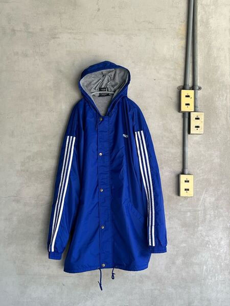 80s 80年代 90s 90年代 adidas アディダス 万国旗 黒タグ ビンテージ パーカ ナイロン ジャケット ジップアップ ビッグサイズ XL 古着 旧