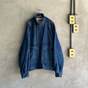 90s 90年代 MEMBERS ONLY メンバーズオンリー ビンテージ デニム ブルゾンジャケット XL インディゴ ビッグサイズ 古着 リブ 濃紺 真紺