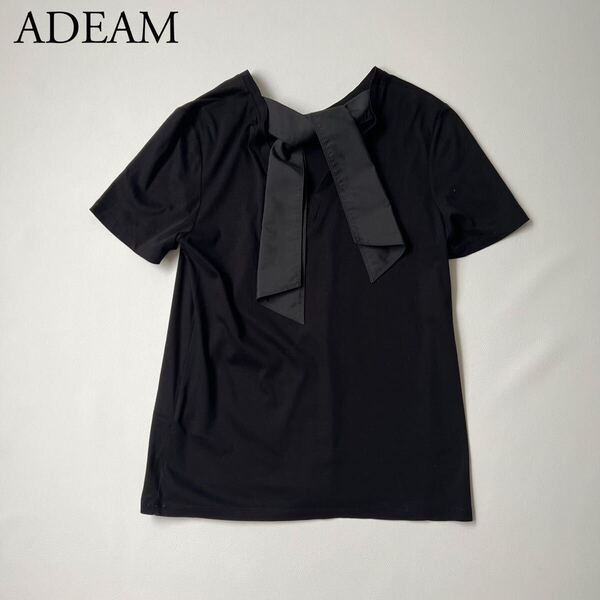 美品 FOXEY フォクシー ADEAM アディアム トップス Tシャツ カットソー ブラウス バックリボン 半袖 0 レディース