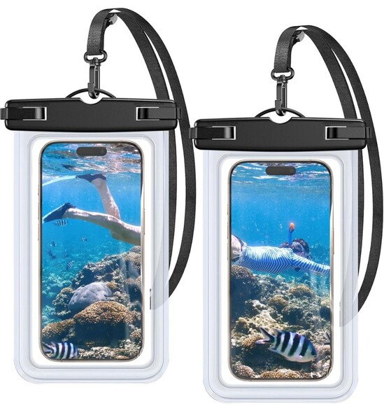 スマホ 防水ケース 海 【2枚セット&熱圧技術】スマホケース IPX8認定 水中・水上で操作できる