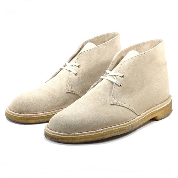 即決 Clarks 26.0cm デザートブーツ クラークス メンズ サンドスエード 本革 チャッカブーツ レースアップ 本皮 革靴 カジュアル 紳士靴