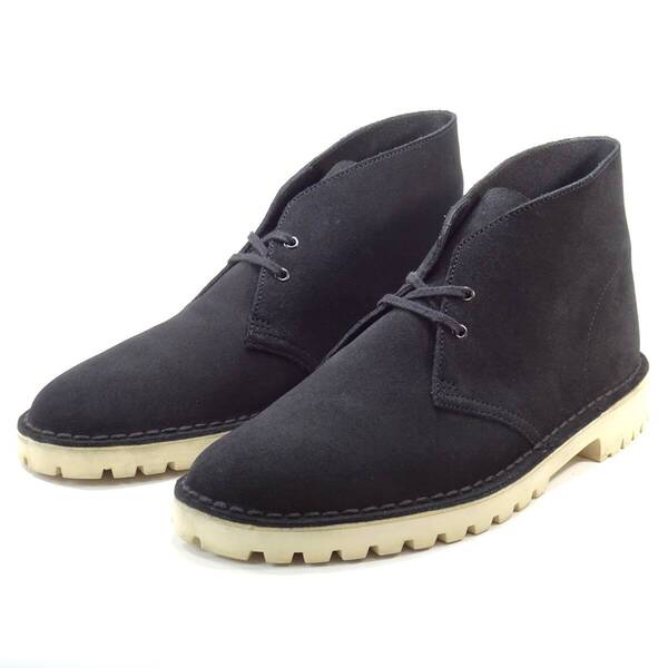 即決 Clarks DESERT TROOPER 25.5cm デザート トルーパー クラークス メンズ 黒 ブラック 本革 スエード 本皮 紳士靴 革靴 カジュアル 通学