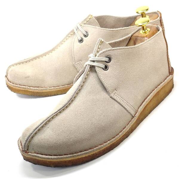即決 Clarks Desert Trek 25.5cm デザートトレック クラークス メンズ サンドスエード 本革 レースアップ 本皮 革靴 カジュアル 紳士靴