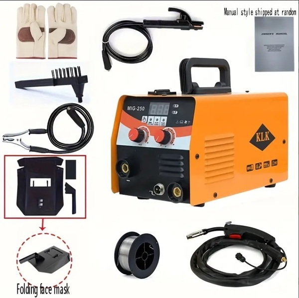 半自動溶接機 MIG-250 ノンガス MIG TIG MMA 対応 100V 200V 3in1 多機能溶接機