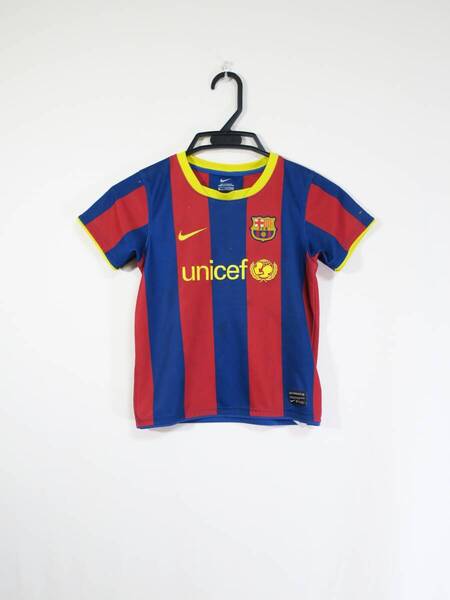 バルセロナ 10-11 ホーム ユニフォーム 110-120cmナイキ NIKE Barcelona サッカー シャツ ジュニア キッズ 子ども