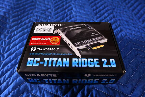 GIGABYTE ギガバイト GC-TITAN RIDGE Rev.2.0 Thunderbolt 3 カード USB3.2 Gen2 PCIe Gen3x4 DisplayPort