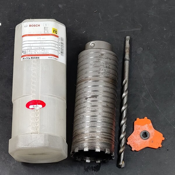 中古品 ボッシュ BOSCH ダイヤモンドコア カッター PDI-065C Φ65mm センターピン付