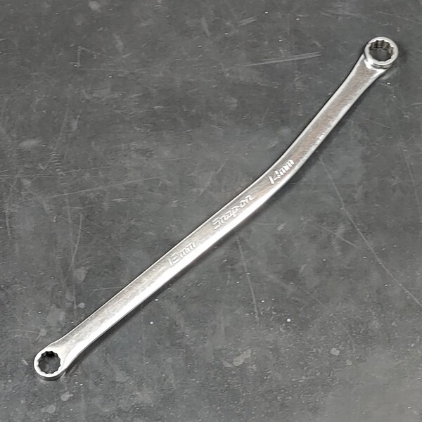 中古現状品 スナップオン Snap-on ロングストレートメガネレンチ 12・14mm XDHFM1214 曲がりあり