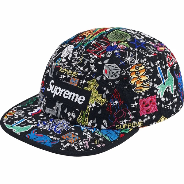 SUPREME AOI Embroidered Camp Cap ブラック 新品 シュプリーム キャップ キャップ 葵 Black 黒