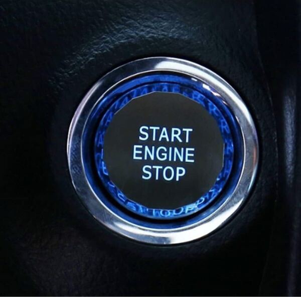 【クリスタル表面処理】エンジン スタートボタン スイッチカバー 車スターターボタンカバー エンジンスタートリング ガソリン車専用