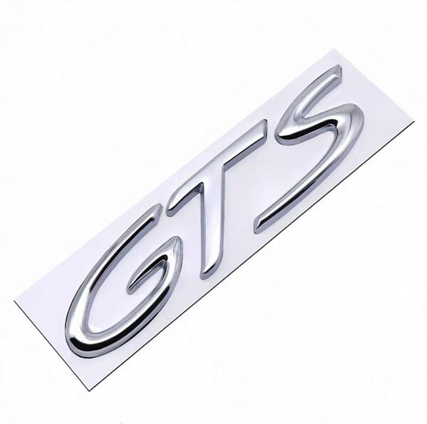 3Dメタル GTS エンブレム ステッカー ポルシェ用 パナメーラ ケイマン カイエン ドレスアップデカール(シルバー)