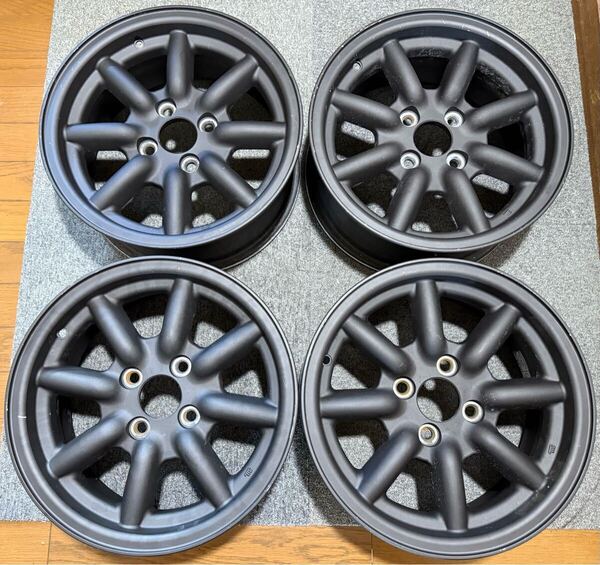 TRAZZA 8スポーク 14×6J +22 PCD100 4H ワタナベRS-8風 当時物 深リム ロードスター シビック