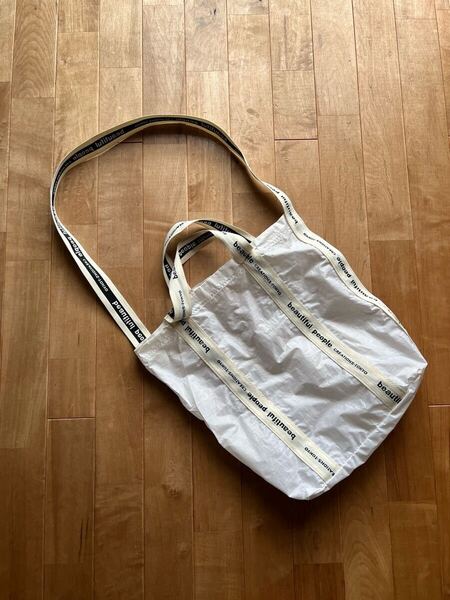 beautiful people ビューティフルピープルsail cloth logo tape shoulder bag セイルクロス ロゴテープ ショルダーバッグ2WAYトートバッグ