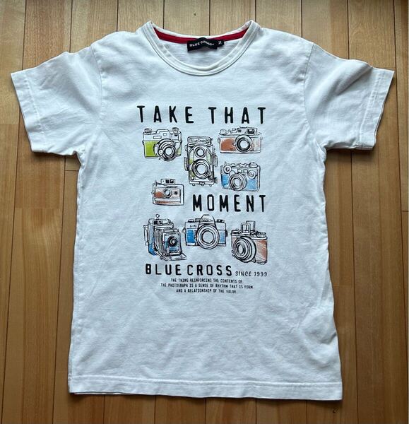 送料無料 150 BLUE CROSS ブルークロス キッズ Tシャツ M 白 半袖 T Tシャツ バックプリントT 子供服 半袖Tシャツ