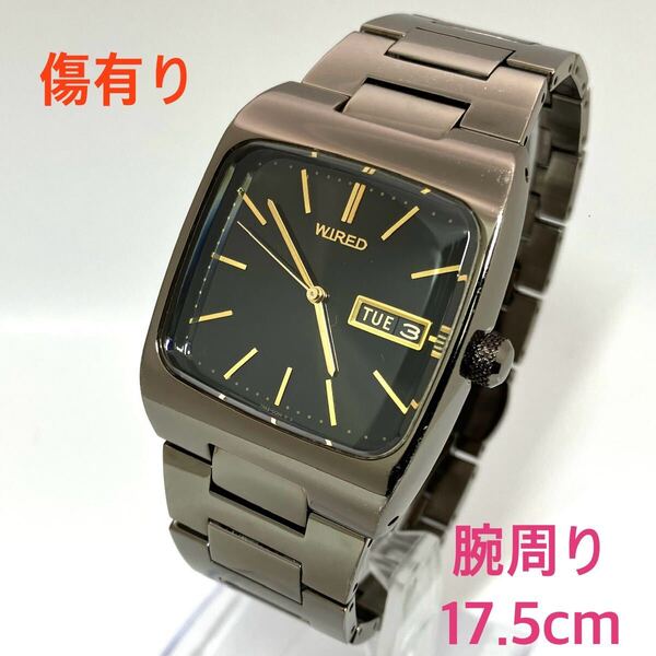 傷有り☆電池新品☆送料込☆セイコー SEIKO ワイアード WIRED 3針カレンダー メンズ腕時計 祐真朋樹モデル 希少 7N43-0BG0