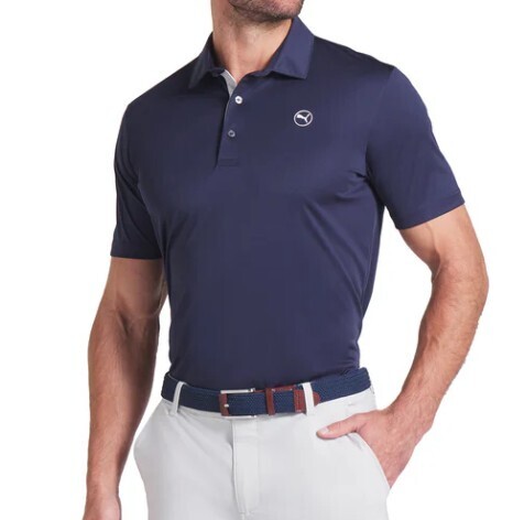 新品♪PUMA-GOLF≪プーマ≫♪メンズ ゴルフウェア ピュア2.0ゴルフポロシャツ♪ネイビー♪USサイズL日本サイズXL程度♪