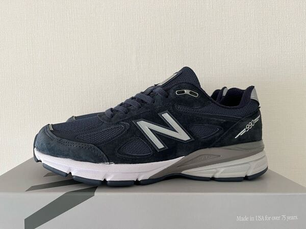 ニューバランス 990v4 26cm ネイビー New Balance USA u990nv4 US8 Dワイズ