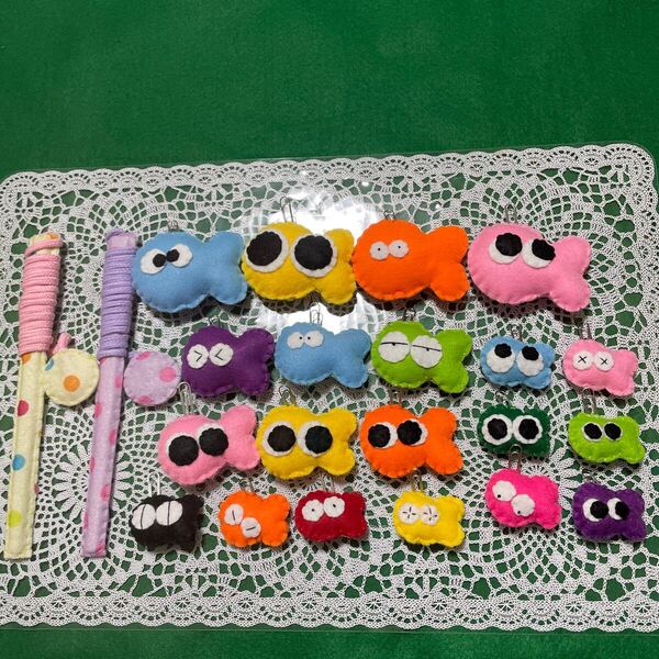 ♪ako♪ 新品 おさかなつりセット③ ハンドメイド 幼稚園 保育園 お家遊び お孫さん