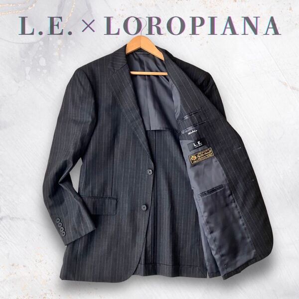 L.E.×ロロピアーナ生地 メンズ 春夏テーラードジャケット ストライプ