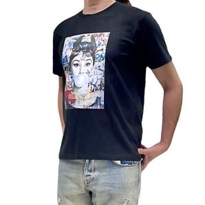 未使用 新品 オードリーヘプバーン ローマの休日 風船ガム 落書き ウォールアート ストリート グラフィティ Tシャツ ユニセックス Sサイズ