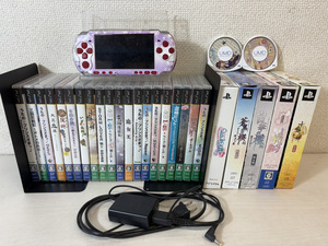 9810-01★1円スタート/SONY/ソニー/PSP本体&乙女ゲーム26点/PSP-3000/ラディアントレッド/初期化済/白華の檻/蒼黒の楔/十鬼の絆/他★