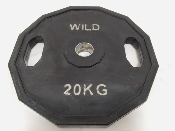 WFG ワイルドフィット オリンピック 20kg 50mm径 バーベル プレート ラバー ① #エ