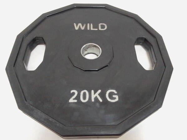 WFG ワイルドフィット オリンピック 20kg 50mm径 バーベル プレート ラバー ② #エ