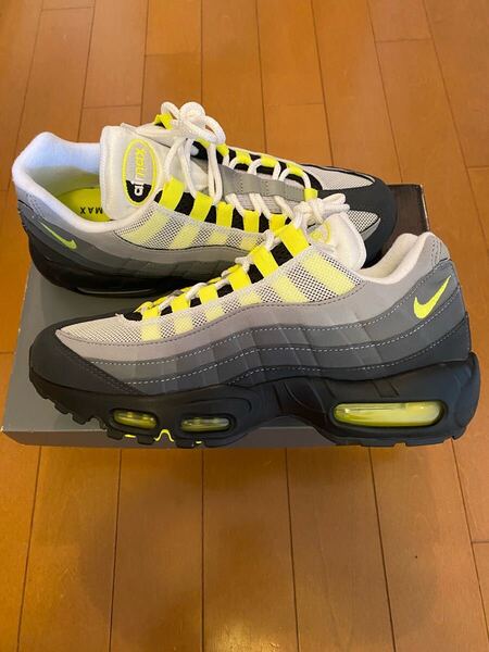 即決 NIKE AIR MAX 95 OG BLACK NEON YELLOW-LIGHT GRAPHITE US7.5 25.5cm ナイキ エア マックス イエローグラデ 2020年 復刻