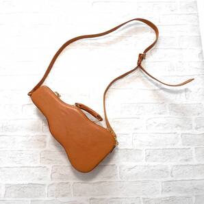 〔 送料無料! 〕 セレクトショップ購入 ピッグスキン レザー バイオリン 型 2way バッグ ( ハンド ショルダー ななめがけ 鞄 本革 レア )