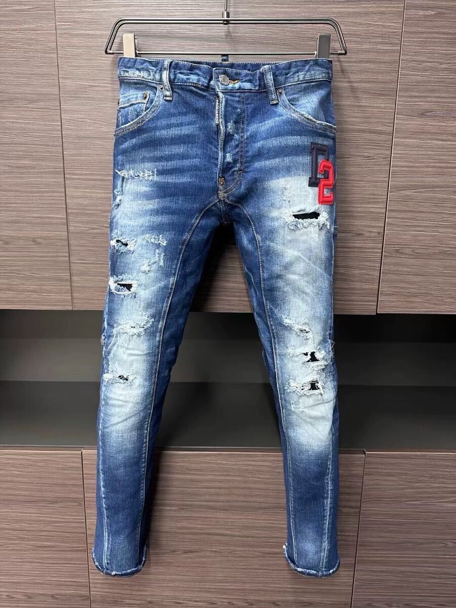 ★新品！◆大き目！◆定価9.6万◆ディースクエアード50*デニムパンツ/ジーンズ ☆新品◇大き目◇定価9.6万◇ディースクエアード50/高級デニム
