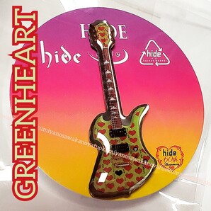 新品 ギター ピンズ ピンバッジ Guitar Collection BURNY MG-X hide Model GREEN HEART XJAPAN グリーンハート ガチャガチャ ピンバッジ