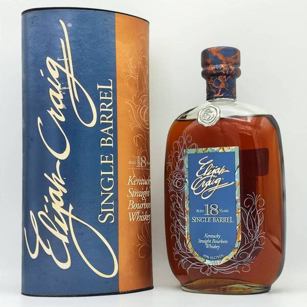 【全国送料無料】ELIJAH CRAIG 18years old Single Barrel Kentucky Straight Bourbon Whiskey 45度 750ml【BARRELED ON 1980】