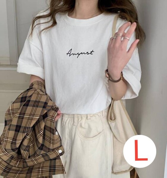 ロゴtシャツ レディース おしゃれ 半袖 人気 ゆったり 白 ビッグシルエット