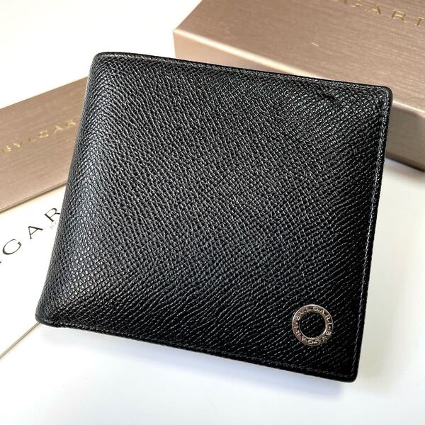 ★BVLGARI ブルガリ マン 二つ折り 財布 メンズ 紳士 財布 中古美品【鑑定済み 本物保証】