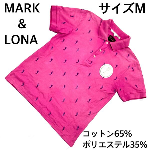 MARK & LONA マークアンドロナピンク ゴルフシャツ M