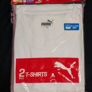 ◆新品未開封◆PUMA プーマ 男児 半袖 丸首インナー 160cm 2枚組◆男児下着 吸水速乾 メッシュ 肌着