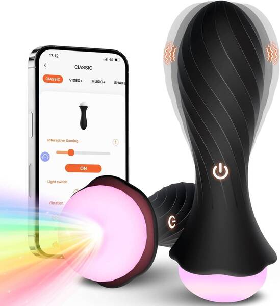 【アプリ版!叩く点灯機能】アプリ操作 9種類振動 USB充電 静音