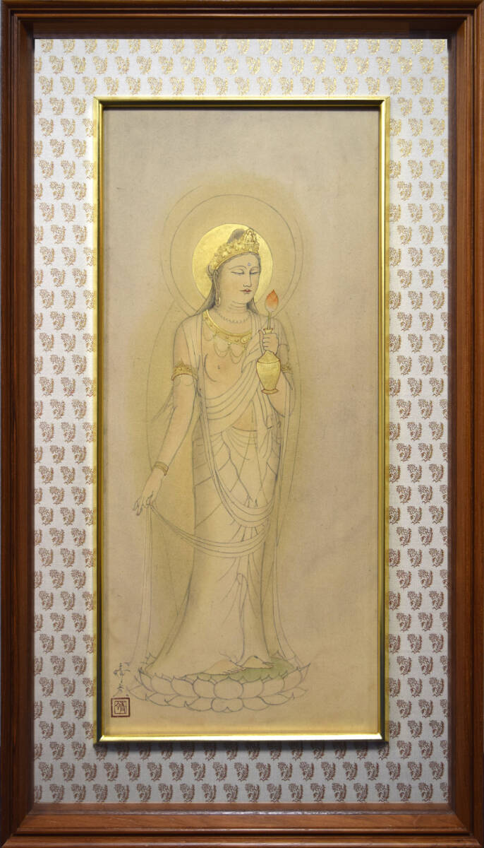 うのにもお得な情報満載！ 複製/無落款/観音図/工芸/村上華岳