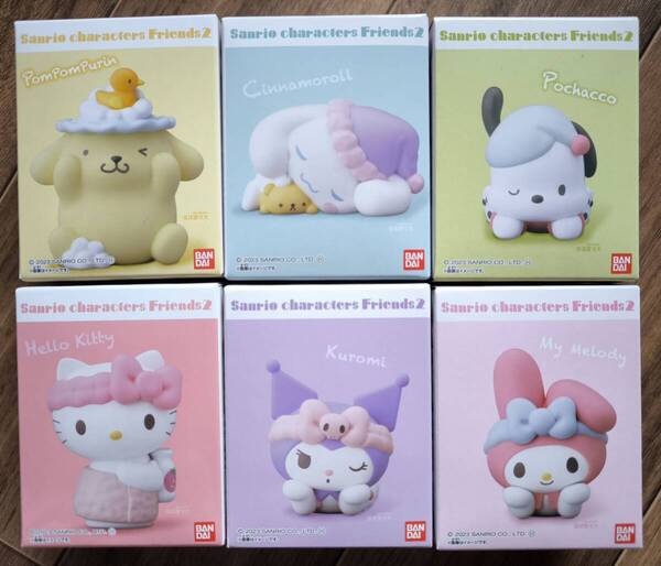 6種類セット★SANRIO CHARACTERS FRIENDS 2 サンリオキャラクターズ フレンズ ハローキティ ポチャッコ シナモロール マイメロディ クロミ