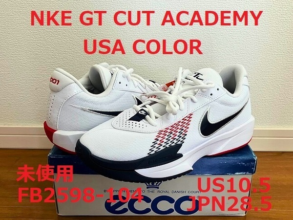 未使用 箱無 NIKE GT CUT ACADMY USA 28.5cm US10.5 ナイキ カット FB2598-104 アメリカ G.T.CUT