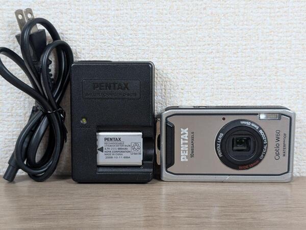 良品 PENTAX Optio W60 10メガピクセル 防水カメラ コンパクトデジタルカメラ デジカメ コンデジ