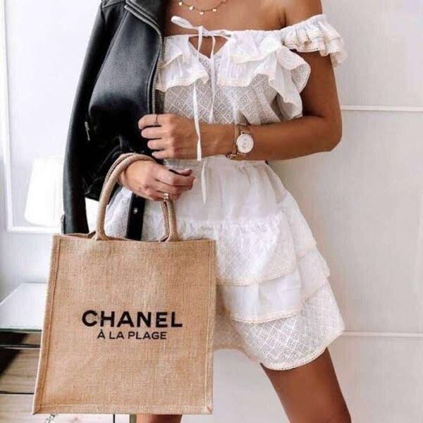 シャネル Chanel A LA PlAGE リネン トートバッグ