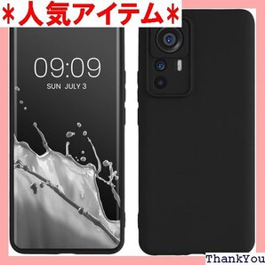 kwmobile スマホケース Xiaomi 12T スマートフォン バックカバー TPU 耐衝撃 黒色マット 220