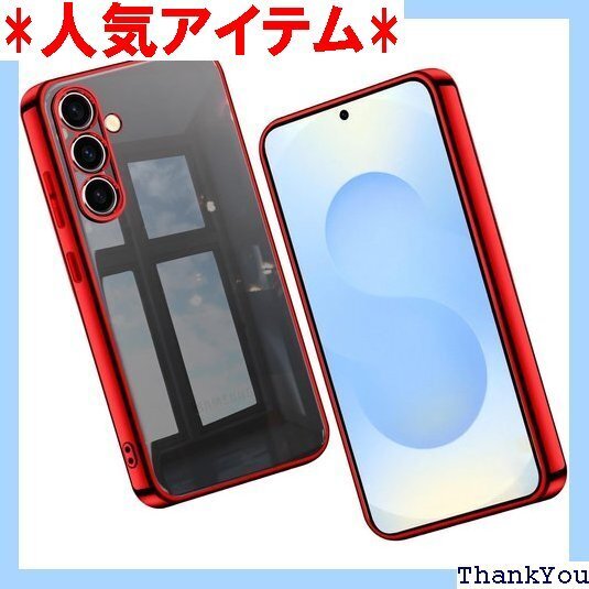 Galaxy S25 ケース SC-51F カバー ク トラップホール付き ギャラクシー S25 カバー レッド 400