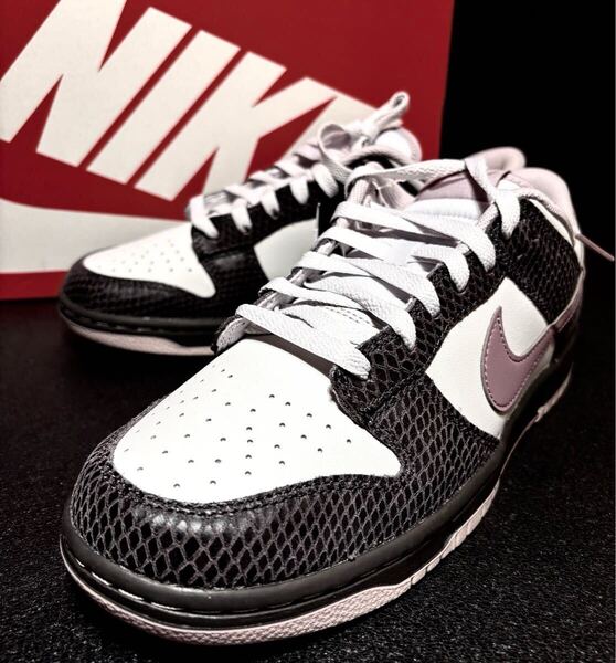 ☆送料込■新品26.5cm■ナイキ ダンク ロー SE DUNK LOW SE ミディアムアッシュ/プラチナムバイオレット/スネーク【定価15400円】