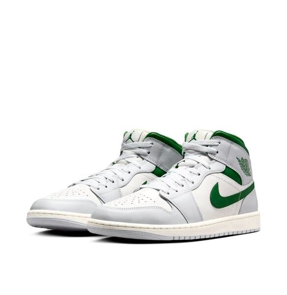 ☆送料込■新品28.5cm■ナイキ エア ジョーダン1MID サミットホワイト/ピュアプラチナム/パイングリーン AIR JORDAN 1 【定価.18700円】